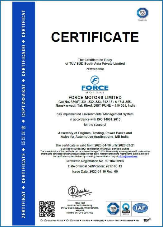 Chakan FORCE MOTORS LIMITED 14k